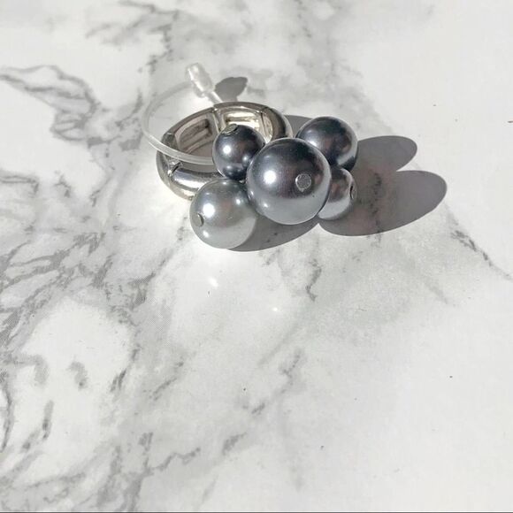 2/$20 Silver bauble stretch ring - Picture 3 of 4